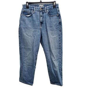 Good American Good Boy GB999TFT B941 High Rise Cropped Recycled Denim Jeans 4/27